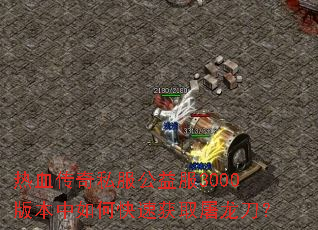 热血传奇私服公益服3000版本中如何快速获取屠龙刀? 热血传奇私服公益服3000版本中如何快速获取屠龙刀?