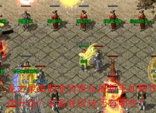 龙之录单职业传奇私服新手如何快速升级?装备获取技巧有哪些? 龙之录单职业传奇私服新手如何快速升级?装备获取技巧有哪些?