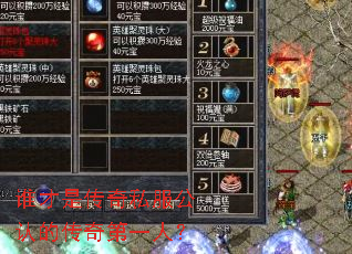 谁才是传奇私服公认的传奇第一人? 谁才是传奇私服公认的传奇第一人?