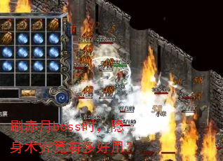 刷赤月boss时,隐身术究竟有多好用? 刷赤月boss时,隐身术究竟有多好用?