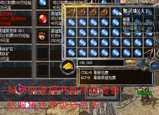 如何快速提升新热血传奇私服角色等级与装备? 如何快速提升新热血传奇私服角色等级与装备?