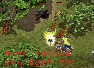 传奇毒蛇山谷红蛇boss能力如何?有哪些攻略技巧? 传奇毒蛇山谷红蛇boss能力如何?有哪些攻略技巧?