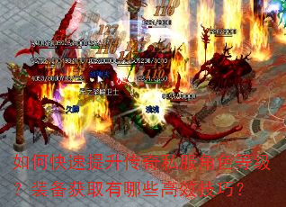 如何快速提升传奇私服角色等级?装备获取有哪些高效技巧? 如何快速提升传奇私服角色等级?装备获取有哪些高效技巧?