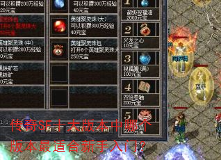 传奇SF十大版本中哪个版本最适合新手入门? 传奇SF十大版本中哪个版本最适合新手入门?